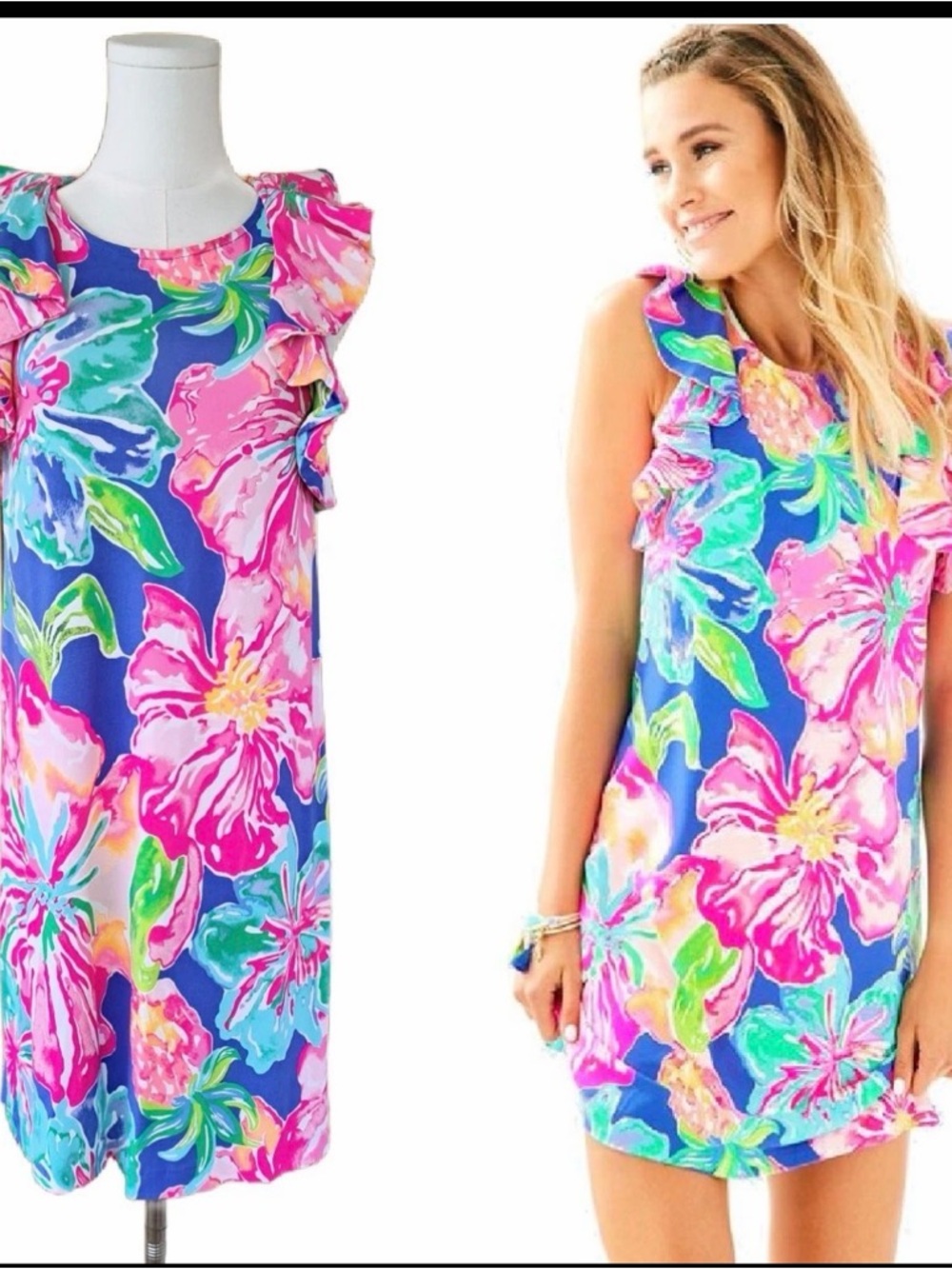 Esmerelda Ruffle Shift Dress Jungle Utopia Floral